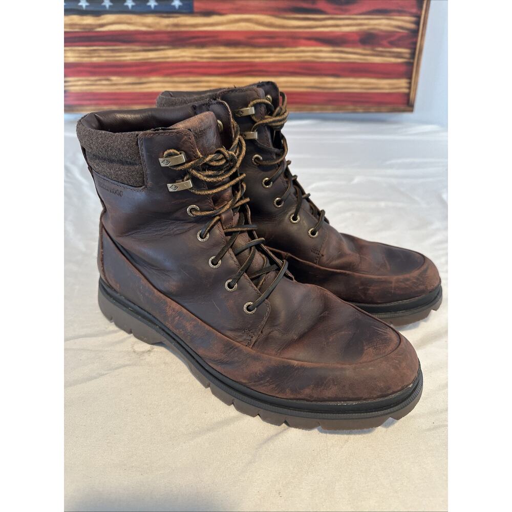 Sperry Brown Leather Waterproof STS18413 Mens Boots Size 12